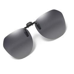 Polariserte Clip-on Solbriller med Etui Grey