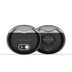 Multifunktionel elektrisk neglefil og klipper med LCD-display - Sikker neglepleje Black