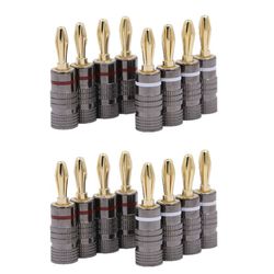 Banankontakt guldpläterad 4 mm 16-pack
