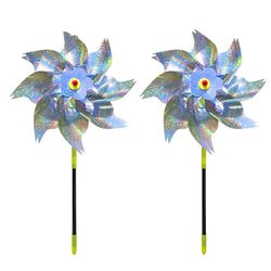 Reflekterende fugleskremsel-vindmølle 2-pack