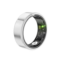 Smart Ring med 30 dages standbytid, IP68 vandtæt, pulsmåling, iltmætning og søvnovervågning Silver 12