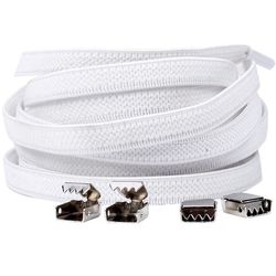 Elastiske skolisser - 3 par White