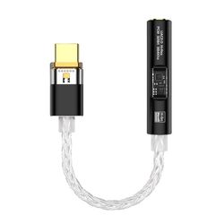 BA23 USB-C til 3,5 mm lydkontakt-adapter med innebygd DAC Black