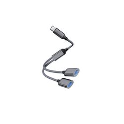Type-C til Dual USB 2.0-adapter Grey