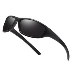 Sports polariserte solbriller med oppbevaringspose, polariserte TAC-linser, UV-beskyttelse og lett PC+TAC-ramme for kjøring og sykling, modell 1027-zt Black
