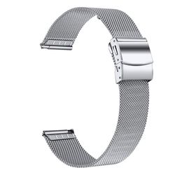 Klockarmband i Rostfritt Stål för Huawei Watch 2/Garmin Vivoactive 3, 20 mm Silver