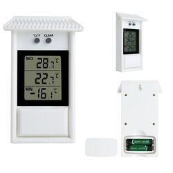 Elektronisk termometer for utendørs bruk White