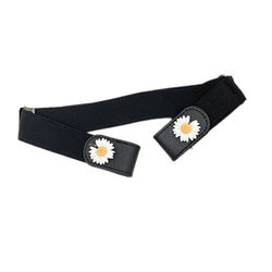 Elastisk belte uten spenne, unisex Black M