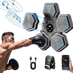 Smart Music Boksemaskine: Bluetooth Justerbar Hastighed til Videnskabelig Træning, Kompatibel med Smartphones og Tablets Black