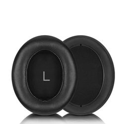 Lammeskinds ørepuder med spænde til Sennheiser MOMENTUM 3 Black