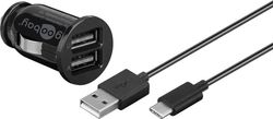 Dual USB laddare för bil USB-C™, USB-A (12 W)