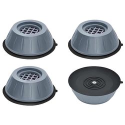 Vibrationsdæmpende fødder til vaskemaskine / tørretumbler Grå 4-pack