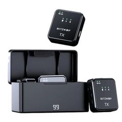 Trådløs mikrofon BlitzWolf, BW-SX63, 1000mAh (svart)