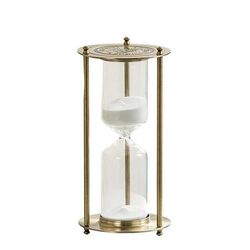 Vintage Metall Timglas - Vit Sand - 30 Minuters Timer, Dekorativ Sandklocka, Tidlös Design