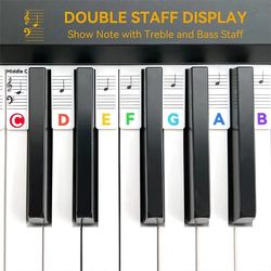 Aftagelige klaver- og keyboardetiketter 61 tangenter MultiColor MultiColor