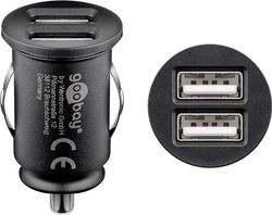 Dubbel USB-bilsladdare (12 W)