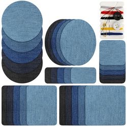Strykelapper for dongeri 30 stk DenimBlue
