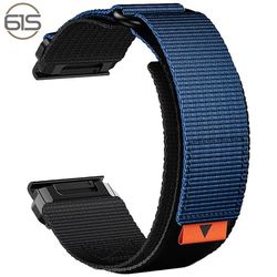 22mm nylon urrem til Garmin Fenix 8/7X Pro/5X 6X Blue
