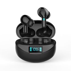 Trådlösa hörlurar - Bluetooth 5.3 sporthörlurar Black
