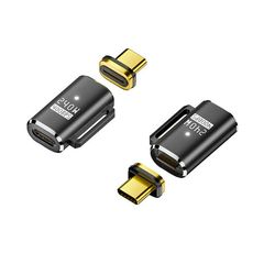 Magnetisk adapter: USB-C hun til USB-C hann rett kontakt, 240W magnetisk lading Black