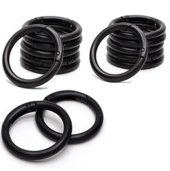 Runde karabinkroker, 15 stk. Black
