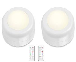 LED spotlight med fjernbetjening 2-pack