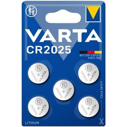 CR2025 3V litium-knapcellebatterier, 5-pak