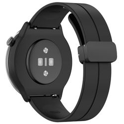 Klokkebånd magnetisk spenne silikon Black Samsung Galaxy Watch 3 45 mm/Gear S3 Classic, Frontier, Huawei Watch Buds/GT Runner/GT2 Pro, Xiaomi Watch S1 Pro, Garmin Forerunner 255/Vivoactive 4 22 mm