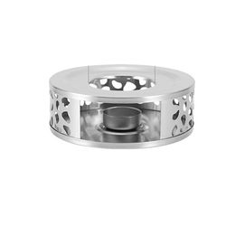 Porøs tevarmer i rustfrit stål - stearinlys te lys varmelegeme til at holde din te varm Silver