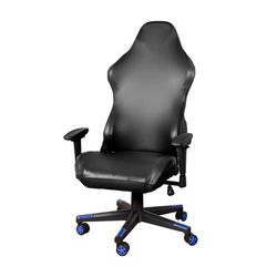 Solid Color PU Leather Gaming Stoltrekk Black