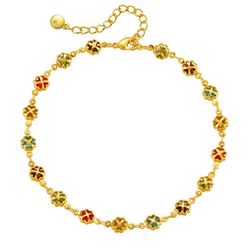 Blomsterformet, fargerikt zirkon ankel MultiColor