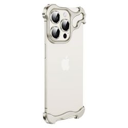 Unikt metallrammedeksel + linsefilm til iPhone 12 Pro Silver