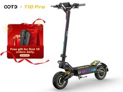 OOTD T10 PRO – Fabriksdirekt 2600W dubbelmotor elscooter 65km/h 52V23,4Ah batteri 80km räckvidd 11″ terrängdäck hydraulbromsar