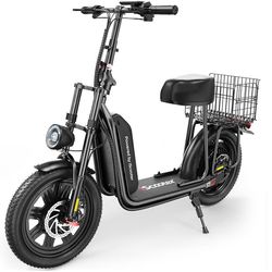iScooter F7 – Fabriksdirekt: El-scooter med 1000W motor, 45 km/h, 48V 10,4Ah batteri, 50 km räckvidd, 16″ däck, sits & korg – perfekt för shopping, pendling och vardagsärenden