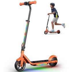 iScooter K2 PRO Orange – 150W | 6 miles räckvidd | 3/6/10 mph | Justerbar höjd 32–39″ – Säker elscooter för barn 6–12 år