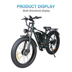 BAOLUJIE DP-2603 Grön – Fabriksdirekt 3000W dubbelmotor 55km/h 52V32Ah batteri 110‑120km räckvidd 26×4.0″ fettdäck oljebromsar stötdämpning