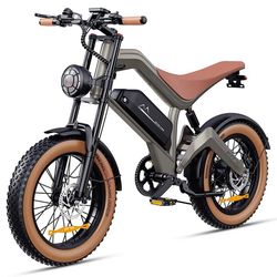 DYU Zonveer M20 – Fabriksdirekt 1500W peak elcykel 55km/h 48V18,2Ah batteri 100km räckvidd 20×4.0″ fettdäck fullfjädring mekaniska skivbromsar Shimano 7‑växlad APP