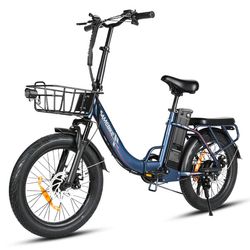 SAMEBIKE CY20 PRO Sjöblå – Fabriksdirekt: 500W hopfällbar elcykel med 35 km/h, 48V 13Ah batteri & 20″ däck – perfekt för pendling, shopping och fritid