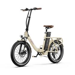 Onesport OT16-2 Vit – 250W | 25km/h | 48V 17Ah | 100km räckvidd – Hopfällbar elcykel med terrängdäck och Shimano 7-växlad