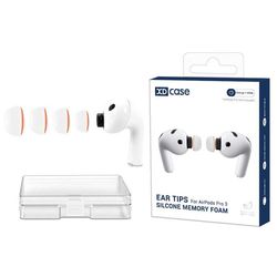 Silikonkuddar till AirPods Pro 3 Strl XS/S/M/L - Vit/Orange