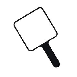 UNIQ Mini håndspeil i sort - 16 cm kompakt kosmetikkspeil