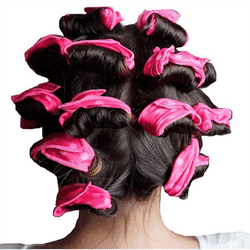 Magic Sponge Curlers - Skånsomme og Varmefrie Hårruller i Rosa - 20-pakning