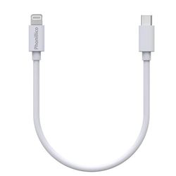 Kabel 20cm USB-C Lightning Laddare Vit för iPhone 14 / 13 / 12 / 11 / SE / X / XR / 7 / 8 / 6 / 5 / AirPods Phonillico