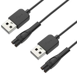 Kabel 5V för Philips QP1924 QP2724 QP2734 QP2824 QP2834 rakapparat [Pack 2] Phonillico®