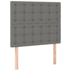 Huvudgavel set mörkgrå | 2-pack | 80x5x78/88 cm | tyg