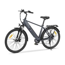 Touroll J2 elcykel – 45 Nm motor (450W spidseffekt), 561,6 Wh batteri (100 km), Shimano 7-gear, 60 mm forhjulsophæng, dobbelte skivebremser
