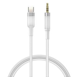 XO Lydkabel 1m – USB-C til 3.5mm AUX | Hvid | Til Mobil, Højttaler