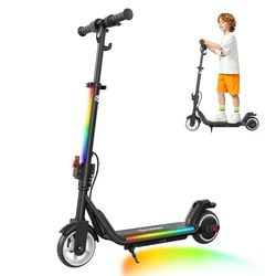 iScooter iK3Max El-løbehjul til børn 200W motor, 21,6V 4,5Ah batteri, 6,5 tommer solide dæk El-løbehjul gaver til børn