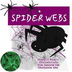 Selvlysende edderkoppespind - Halloween-dekoration