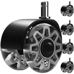 Hjul til kontorstol - 11x22 mm - 5 stk